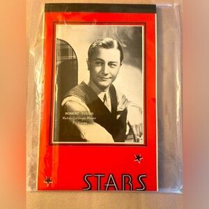 Vintage Stars writing tablet with Robert Young, movie star from 1940s